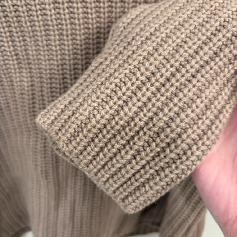 Vince Brown Boatneck Yak Wool Knit Cropped Sweater Size XS - Picture 12 of 13